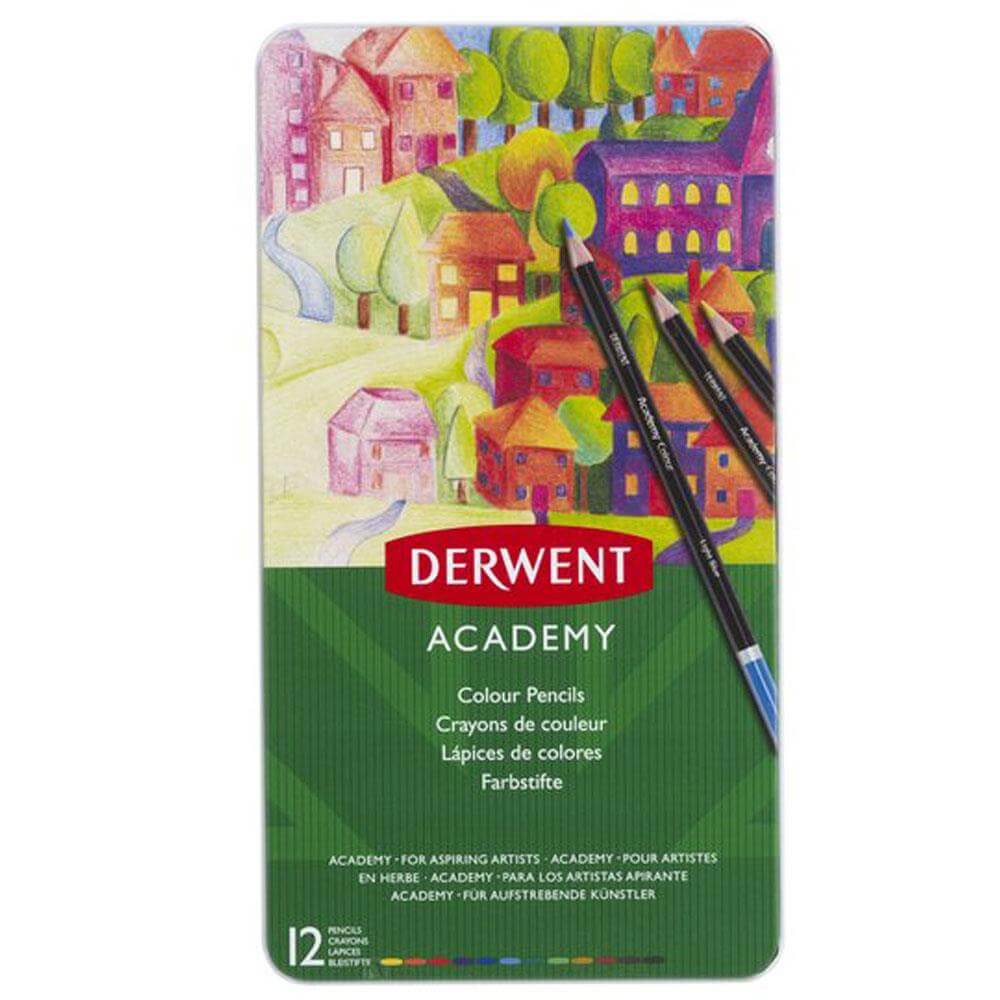 Derwent Academy 12 Colour Pencil Tin